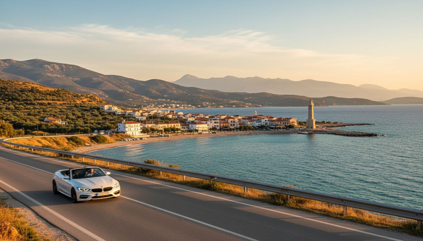 Nea Skioni beach and harbour