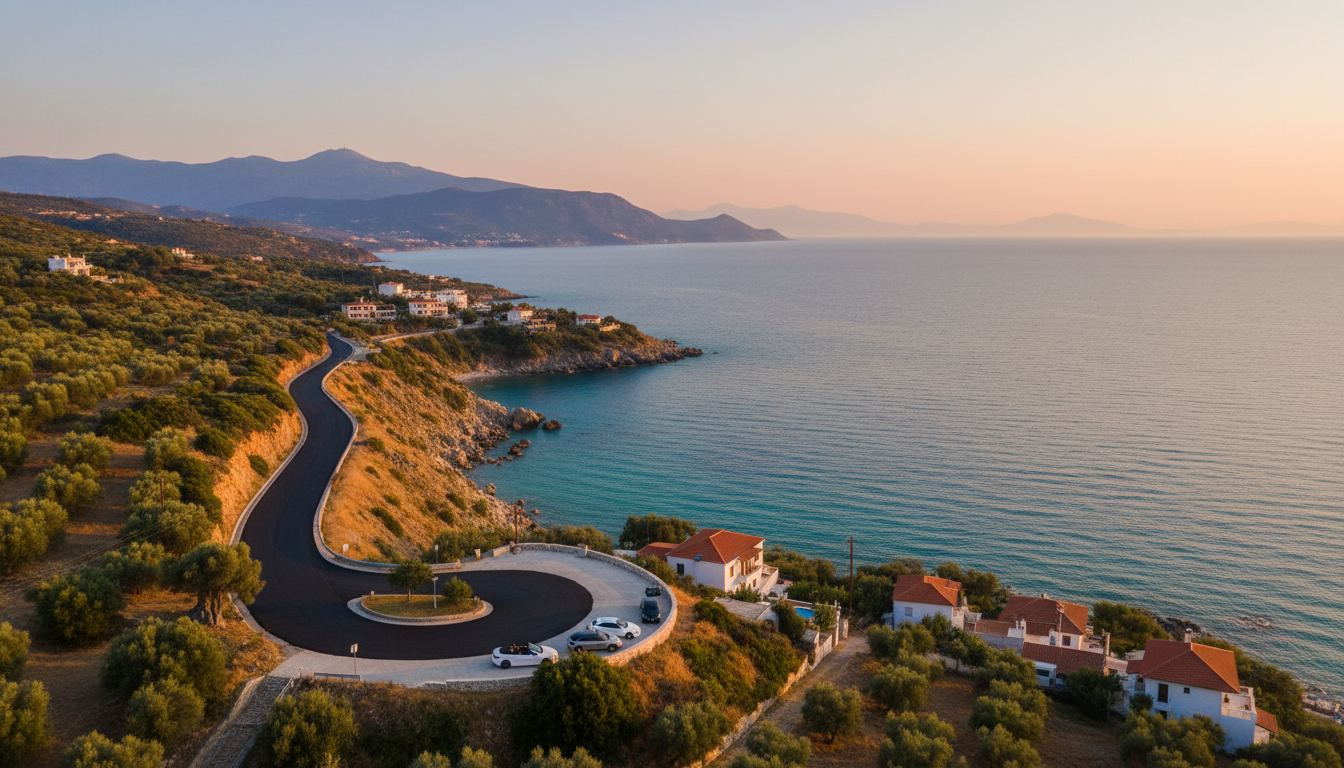 Pefkohori beach promenade